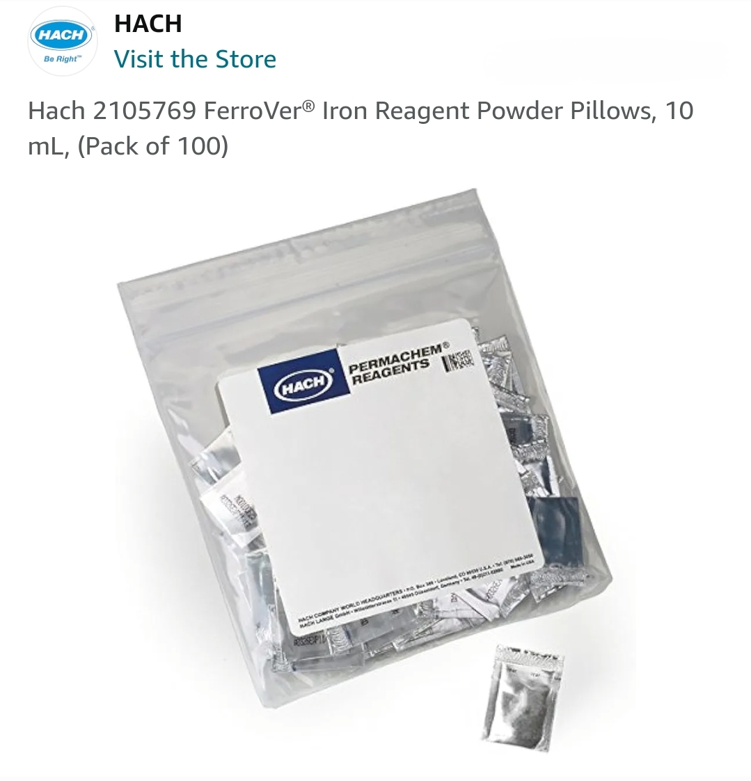 85499 - FerroVer Iron Reagent Powder Pillows, pk      /      100