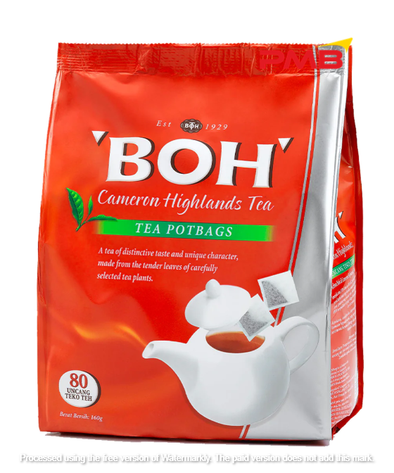 BOH TEA POTBAGS, 80'S (DELIVERY TO LABUAN AREA ONLY)