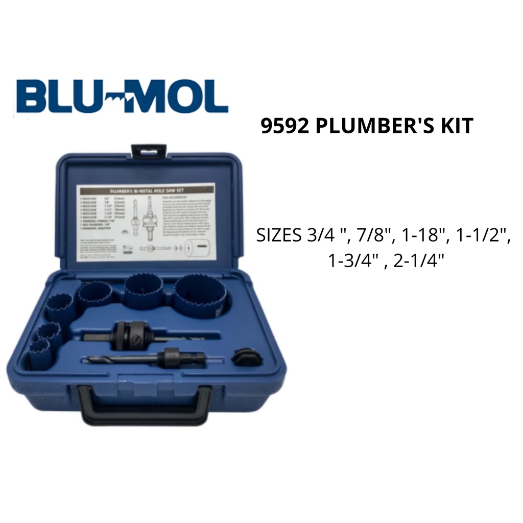 BLU-MOL BI-METAL HOLE SAW KITS 9592