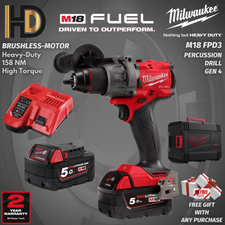 MILWUKEE, M18 FUEL GEN IV 13MM PERCUSSIONG DRILL      /      DRIVER ( BARE TOOLS ) M18-FPD3-0X0-P