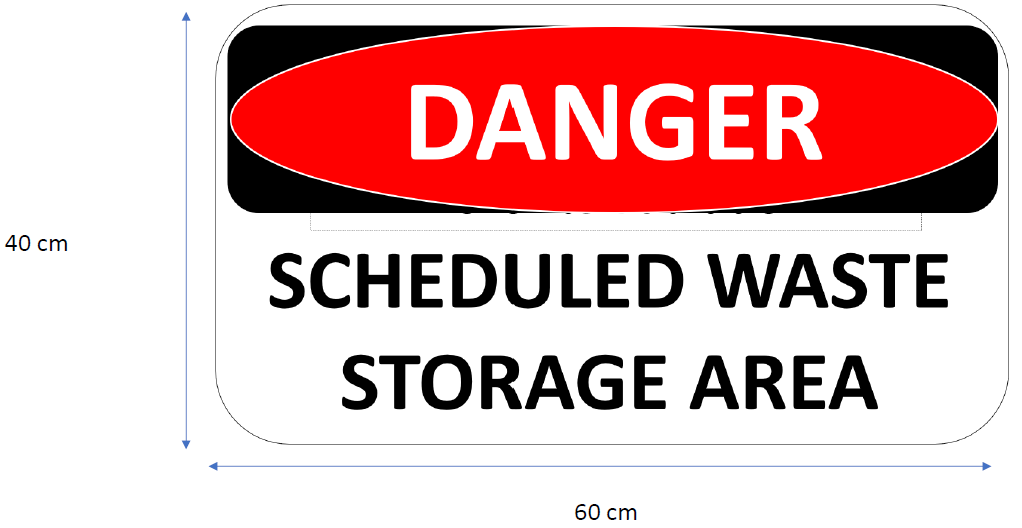 DANGER SIGN  Size : L600mm X H400mm  Material : UV sticker on aluminium composite board