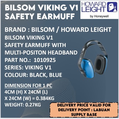 BILSOM VIKING V1 SAFETY EARMUFF WITH MULTI-POSITON HEADBAND