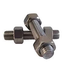 STUD BOLT C  /  W 2 NUTS, 2.25" X 15.5" LG