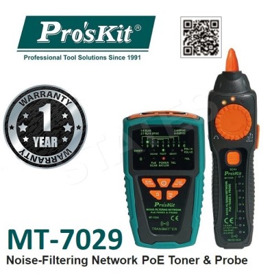 PRO'SKIT MT-7029 NOISE-FILTERING NETWORK POE TONER & PROBE