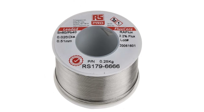 RS PRO Wire, 0.5mm Lead solder, 183°C Melting Point