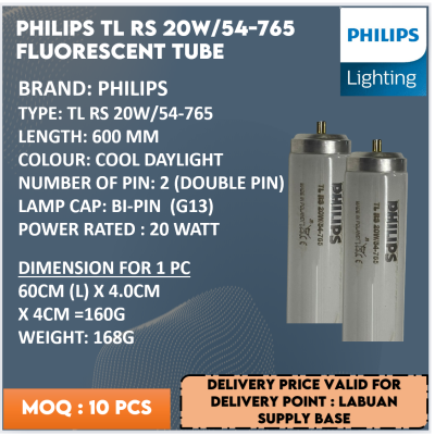 PHILIPS TL RS 20W 54-765 FLUORESCENT LAMP