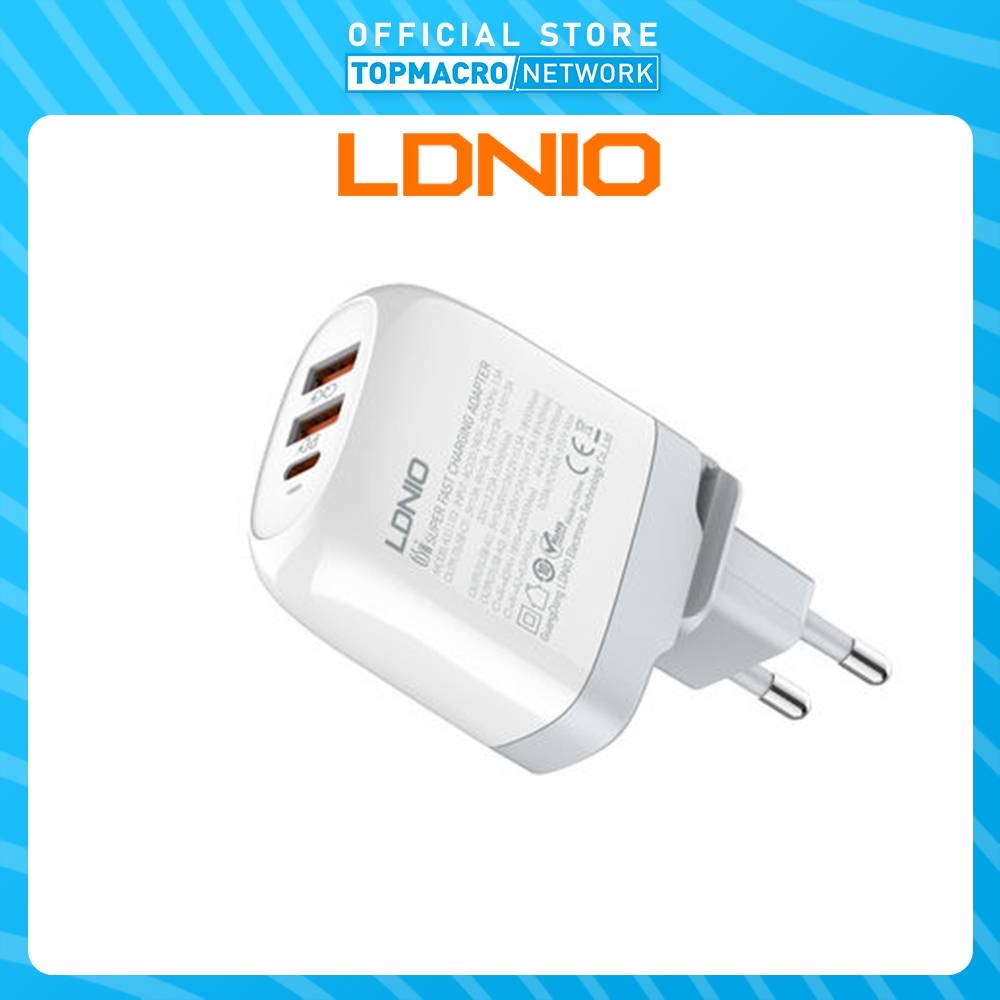 LDNIO A3511Q 65W GaN Super Fast Charging QC3.0 + PD 65W UK Charger with Type C to Type C Cable