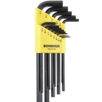 Bondhus 13 piece L Shape Imperial Hex Key Set, 0.05 - 3 8"