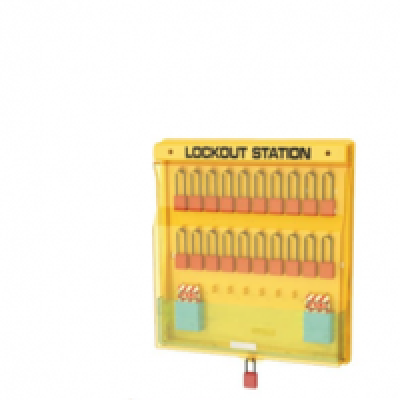 WALL HANGING LOCKOUT STATION  - YELLOW