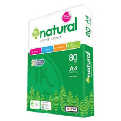 A4 Paper,  80 Gram [Double A   IK Natural] [Box of 5 reams]