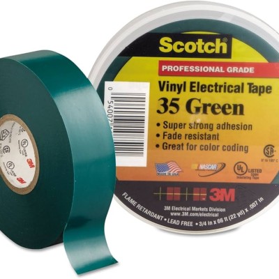 3M Scotch35 Vinyl Electrical Tape 19mmx20mX0.178mm (GRN)