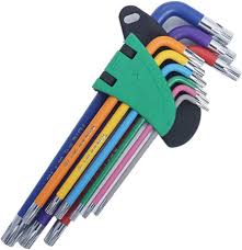 Multi-color Allen Key Set Hex Wrench Screwdriver 9pcs Set Hexagon Spanner Universal 6 Angle Six-Lens Ball Keys Color Hand Tools