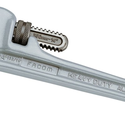 FACOM 133A.18 Alloy Pipe Wrench, 450 Mm Overall Length, 76mm Max Jaw Capacity