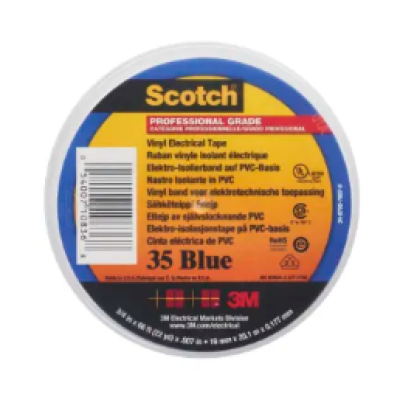 3M Scotch 35 Blue PVC Electrical Tape, 19mm x 20m