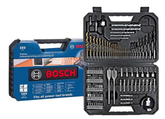 BOSCH 103PCS TITANIUM PROFESSIONAL DRILLING & SCREWDRIVING SET