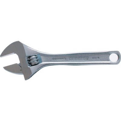 Kennedy Adjustable Spanner, Steel, 12in. 300mm Length, 38mm Jaw Capacity