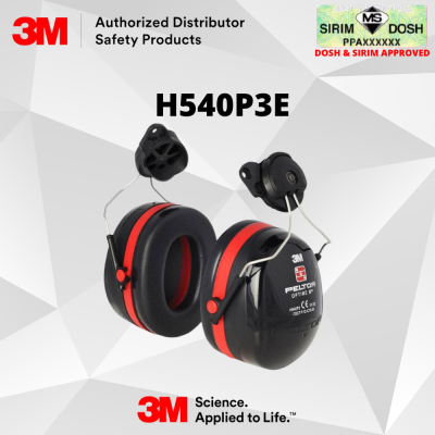 3M PELTOR Optime III Earmuffs H540B-412-SV, 34 dB, Black Red, Neckband, Dosh and Sirim Approved