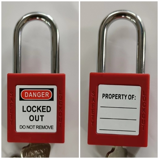 Padlock with numbering printed