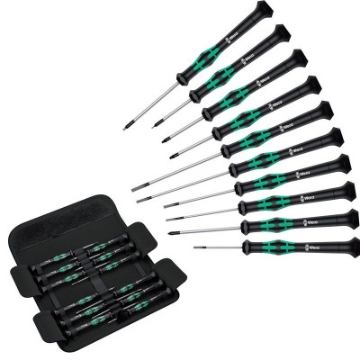 Wera 073675 Precision Hexagon, Phillips, Slotted, Torx Screwdriver Set 12pcs