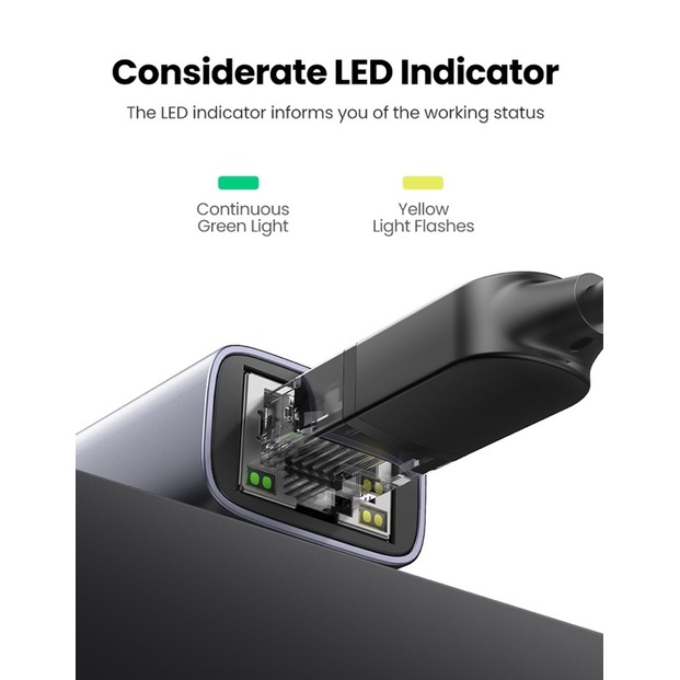 UGREEN USB Ethernet Adapter USB 3.0 to Network Gigabit RJ45 LAN 10 100 1000 Mbps Converter Laptop MacBook PC