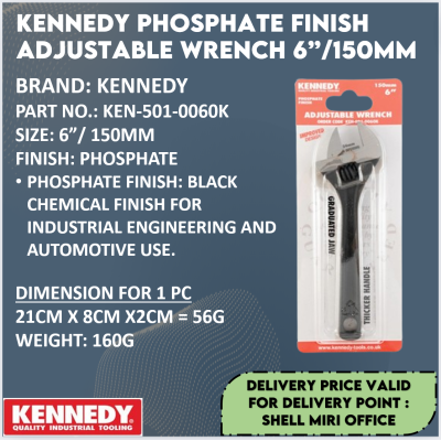 KENNEDY KEN-501-0060K PHOSPHATE FINISH ADJUSTABLE WRENCH