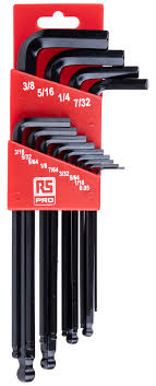 RS PRO 13 piece Hex Key Set, L Shape 0.05 → 3  /  8in Ball End