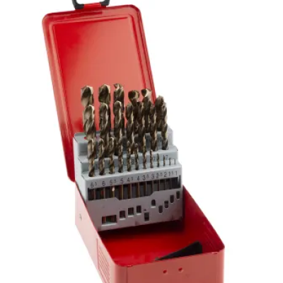 RS PRO 25-Piece Twist Drill Bit Set for Metal, 13mm Max, 1mm Min, HSS-E Cobalt Bits  303-90-903