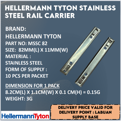 HELLERMANN TYTON STAINLESS STEEL RAIL CARRIER (MSSC 82)