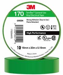 3M 1710 VINYL ELECTRICAL TAPE (18MM X 10M), Green