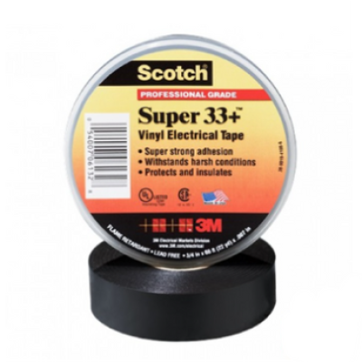 Scotch Super 33+ Vinyl Electrical Tape, 3 4 in x 66 ft (19 mm x 20, 1 m), 100 per case