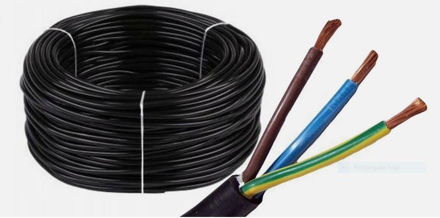 Cable 3 Core 2.5mm (Industrial-black)