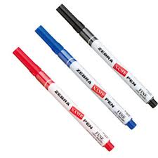 Pen marker ((white, black, blue)