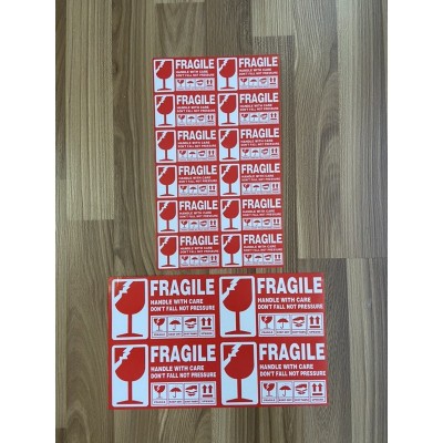 WATERPROOF STICKER, FRAGILE HANDLE WITH CARE (5CMX7CM)