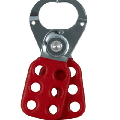 RS PRO Red 6-Lock Steel Hasp Lockout, 25mm Shackle, 25mm Attachment 489-141