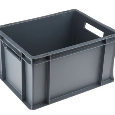 RS PRO 20L Grey Plastic Medium Euro Containers, 400mm x 300mm x 220mm