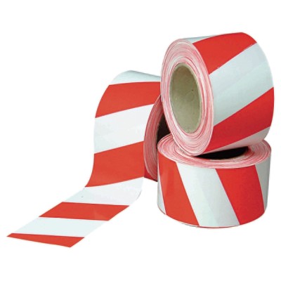 RED WHITE BARRIER TAPES, 3"