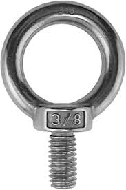 Steel hanging bolt eye bolt 3  /  8"" UNC BSW inch pitch steel eyebolt  Lifting weight loading