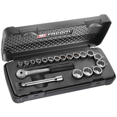 Facom J.430AMU 34 Piece,  3 8 In Socket Set