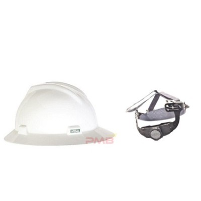 [DELIVERY TO ASB LABUAN ONLY] MSA V-GARD HARD HAT, WHITE COLOR, FASTRAC 3