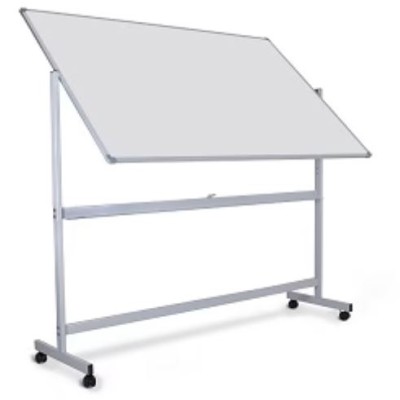 DOUBLE SIDED NON MAGNETIC WHITE BOARD C W STAND (3' X 6')