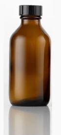 Amber Glass Bottle 100ml with Screw Cap