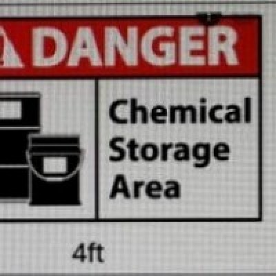 "Chemical Storage Area" SIGNAGE  - 4FT X 3FT