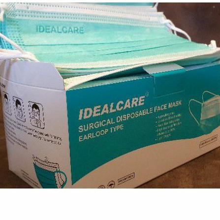 Idealcare EARLOOP SURGICAL Grade 3ply Facemask