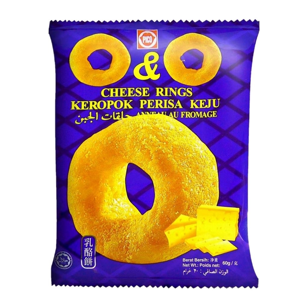 Pico O&O Cheese Rings Keropok Perisa Keju (60g x 10's)