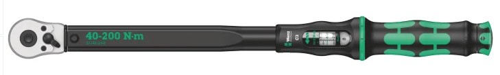 Wera C3 C3 Click Torque Wrench, 40  200Nm, 1     2 in Drive, Square Drive