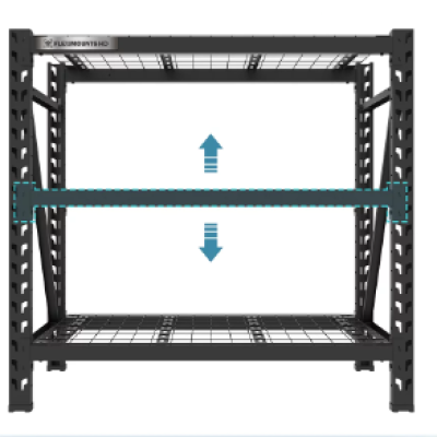 FLEXIMOUNTS 2 x 4 ft 3 Shelf Steel Wire Decks Storage Racks 4650 lbs Weight Capacity Heavy Duty Industrial Metal Garage Shelving