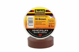 3M Vinyl Electrical Tape Scotch 35 (Brown) (10 roll   /   box)