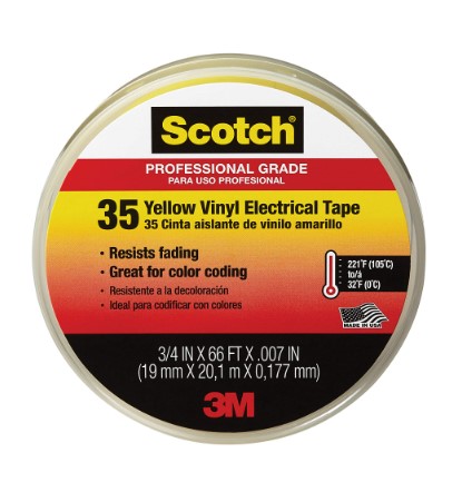 Scotch Vinyl Electrical Tape 35 (YELLOW)