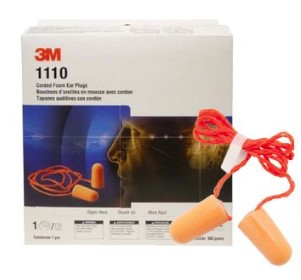 3M DISPOSABLE FOAM EARPLUG, CORDED #3M-1110