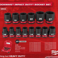 Milwaukee Shockwave Impact Duty - 1 2" Drive Shockwave 14pcs Impact Duty Socket Set